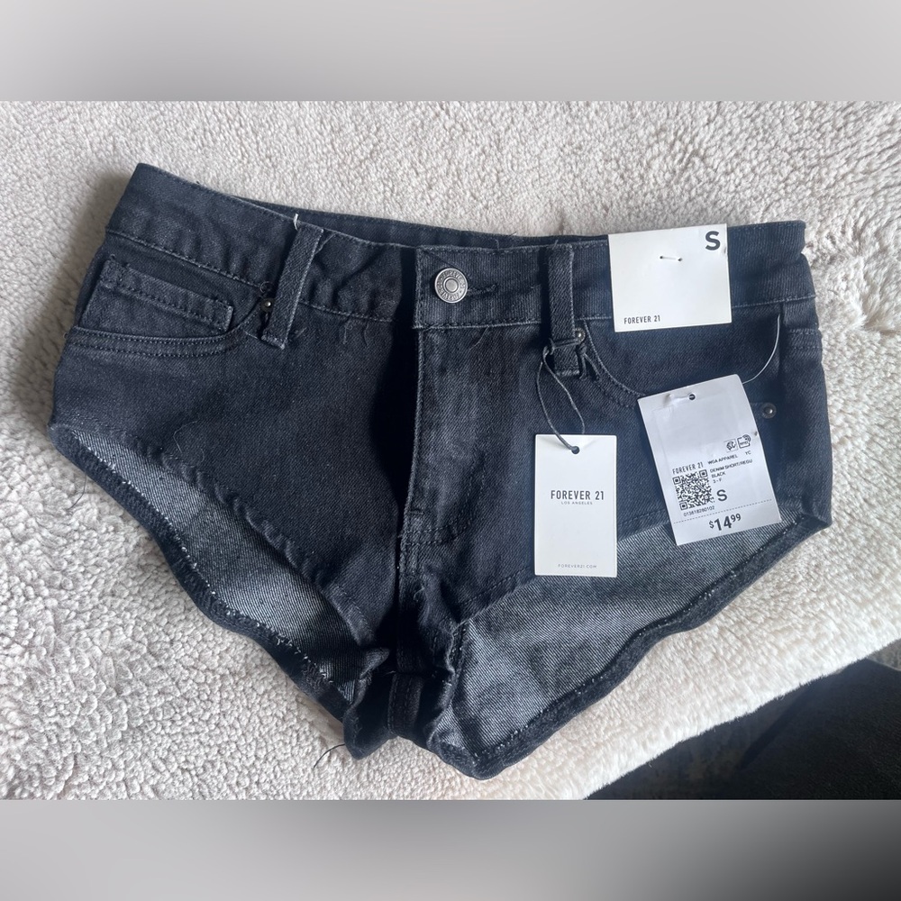 Forever 21 Charcoal Denim Shorts